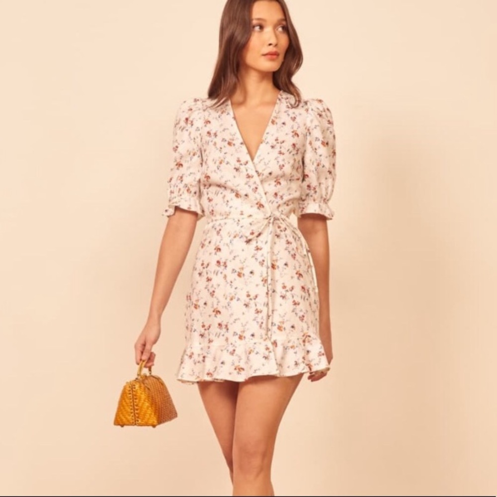 NWOT Reformation Carmelo Mini Dress in Gabrielle